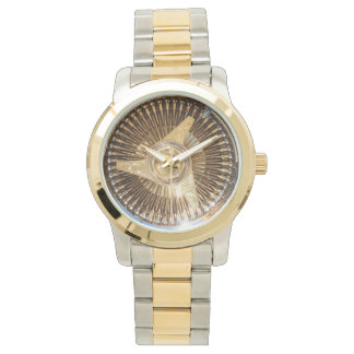 Gold Lowrider Wire Wheels Watch