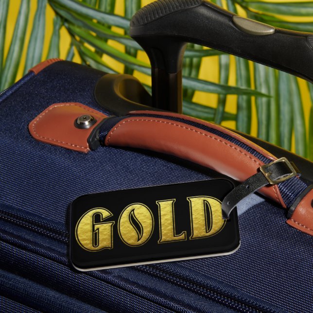 Gold Luggage Tag (Front Insitu 3)