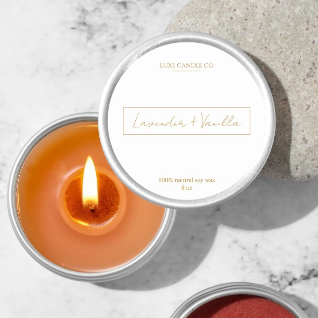 Gold & Lux Scented Candle Round label  (Creator Uploaded)