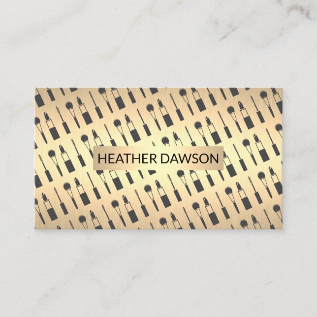 Gold Lux / Speckled (make up) Business Card (Front)