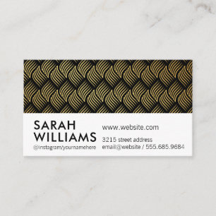 Gold Lux Weave Business Card