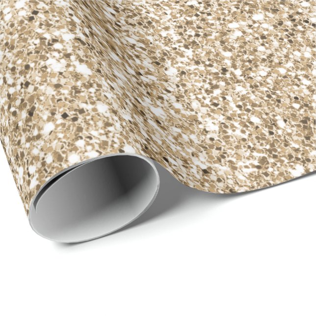 Gold Luxe Glitter Wrapping Paper (Roll Corner)