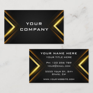 Gold Luxury Black Professional Business Card