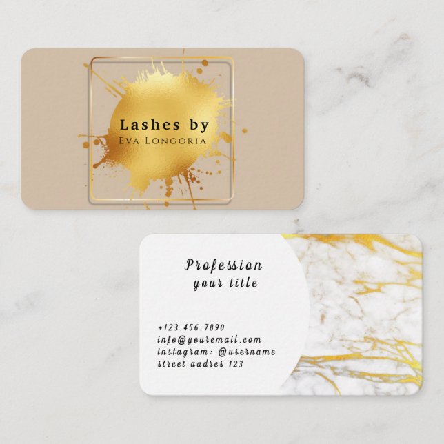 Gold Luxury Business Card (Front/Back)