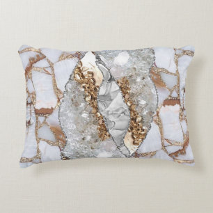 Gold Luxury Elegant Liquid Texture  Decorative Cushion