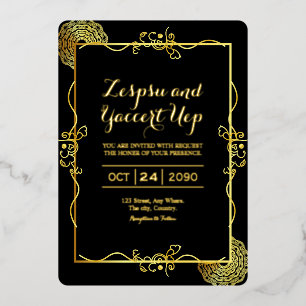 Gold Luxury Invitation Card Gold Foil