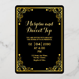 Gold Luxury Invitation Card Gold Foil Design