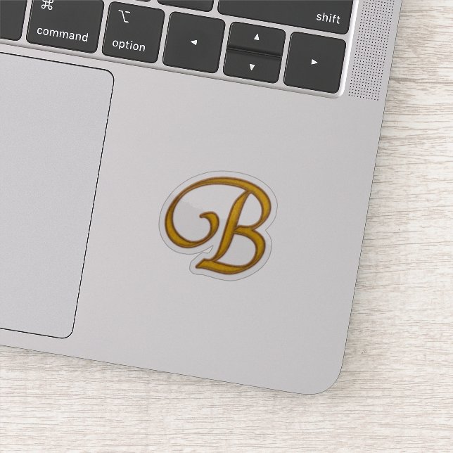 Gold Luxury Monogram B Sticker (Detail)