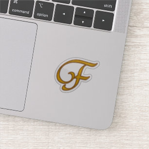 Gold Luxury Monogram F
