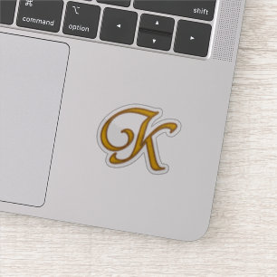 Gold Luxury Monogram K