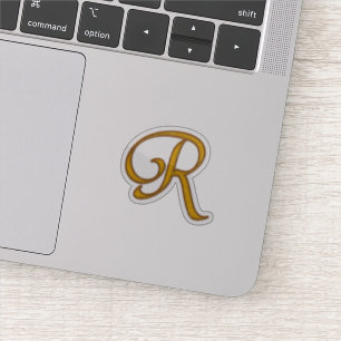 Gold Luxury Monogram R