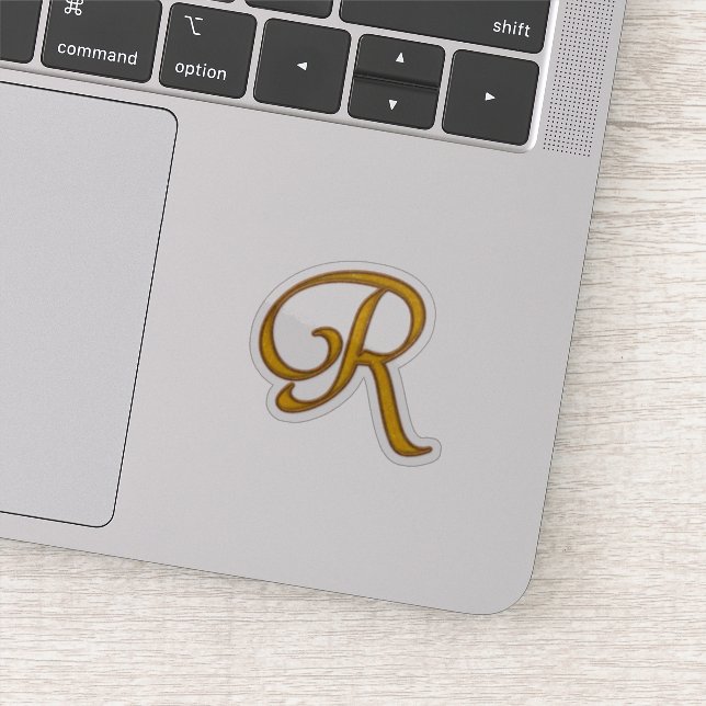 Gold Luxury Monogram R (Detail)