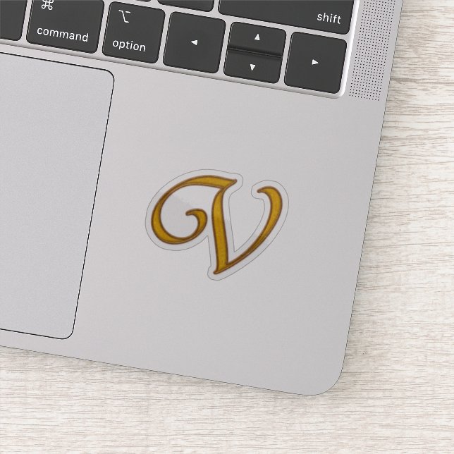 Gold Luxury Monogram V (Detail)