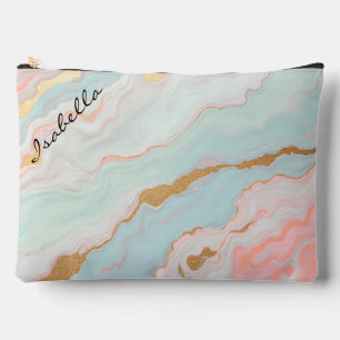 Gold Luxury Popular Blush Pink Mint Collection Accessory Pouch
