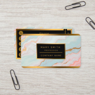 Gold Luxury Popular Blush Pink Mint Collection Business Card
