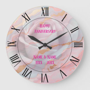 Gold Luxury Popular Blush Pink Mint Collection Large Clock
