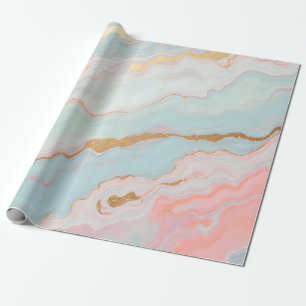 Gold Luxury Popular Blush Pink Mint Collection Wrapping Paper