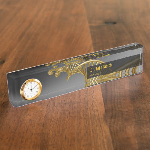 Gold Luxury Professional Medical DNA Strand Nameplate