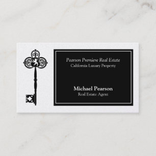 Gold Luxury Real Estate Agent Business Card