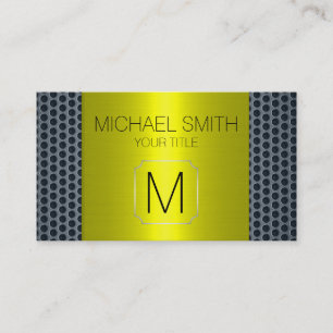 Gold Luxury Stainless Metal Monogram Business Card