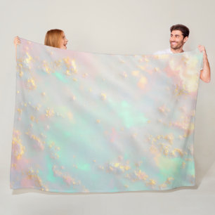 Gold Luxury Trendy Blush Pink Soft Mint Collection Fleece Blanket