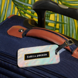 Gold Luxury Trendy Blush Pink Soft Mint Collection Luggage Tag