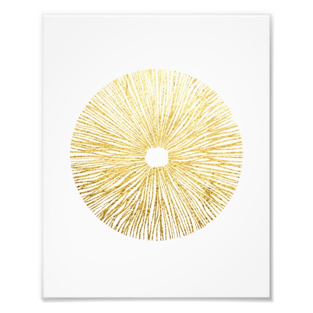 Gold magic mushroom spore photo print (Front)
