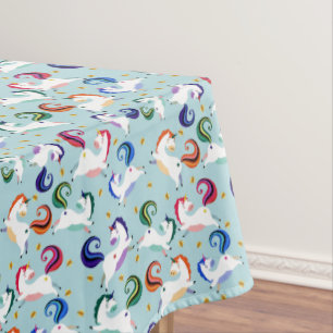 Gold Magical Star Rainbow Unicorn Tablecloth