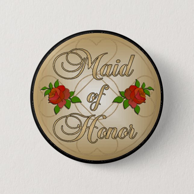Gold Maid of Honour (MoH) button (Front)