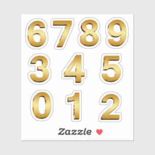 Gold Mailbox Address Numbers  Sticker