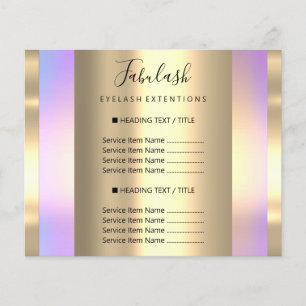 Gold Makeup Beauty Salon Rose Hair Nails Purple Flyer