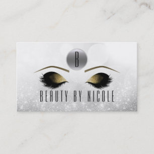 Gold Makeup Eyes Silver Glam Customer Loyalty Card