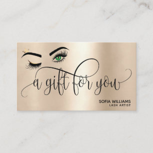 Gold Makeup Wink Eye Beauty Salon Gift Card