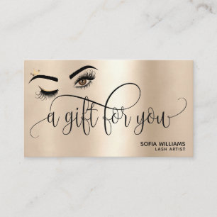 Gold Makeup Wink Eye Beauty Salon Gift Card