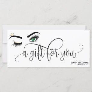 Gold Makeup Wink Eye brown Beauty Salon Gift Card