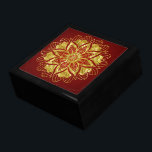 Gold Mandala and Red Gift Box<br><div class="desc">Store your treasures or give a treasure gift box to someone as a beautiful gift. 
 Choices of wood frames are now available.
Many designs for different occasions are available in my store.</div>