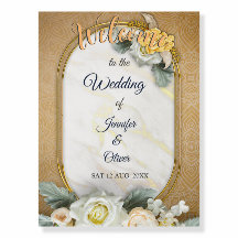 Gold Mandala background with White Roses