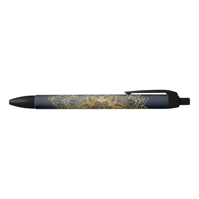 Gold Mandala Black Ink Pen (Top)