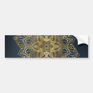 Gold Mandala Bumper Sticker