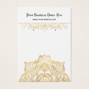 Gold Mandala Earring Display Cards