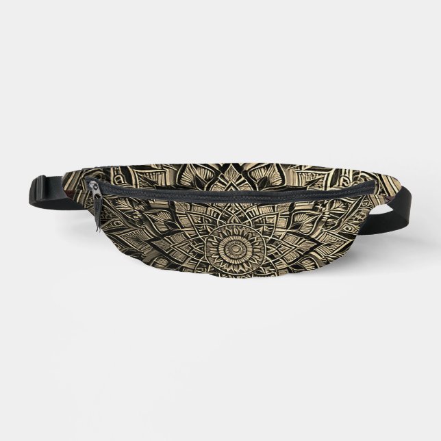 Gold Mandala Fanny Pack (Front)