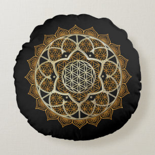 Gold Mandala meditation Pillow