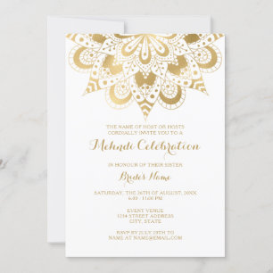 Gold Mandala Mehndi Celebration Invitation