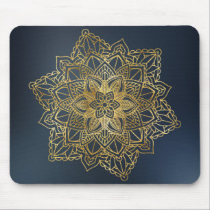Gold Mandala Mouse Mat