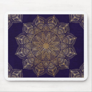 Gold mandala mouse mat