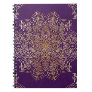Gold mandala notebook