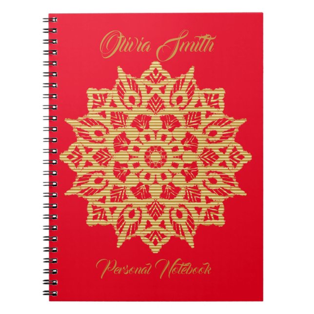 gold Mandala Photo Notebook (Front)