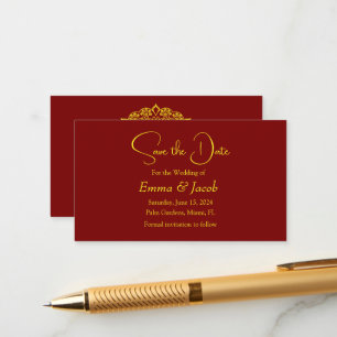 gold mandala save the date card