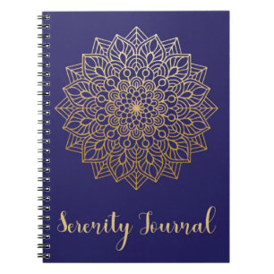 Gold Mandala Serenity Journal with Lined Pages
