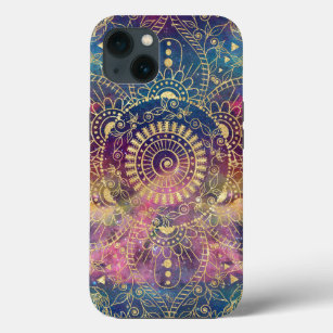 Gold Mandala Watercolor Colourful Nebula Case-Mate iPhone Case
